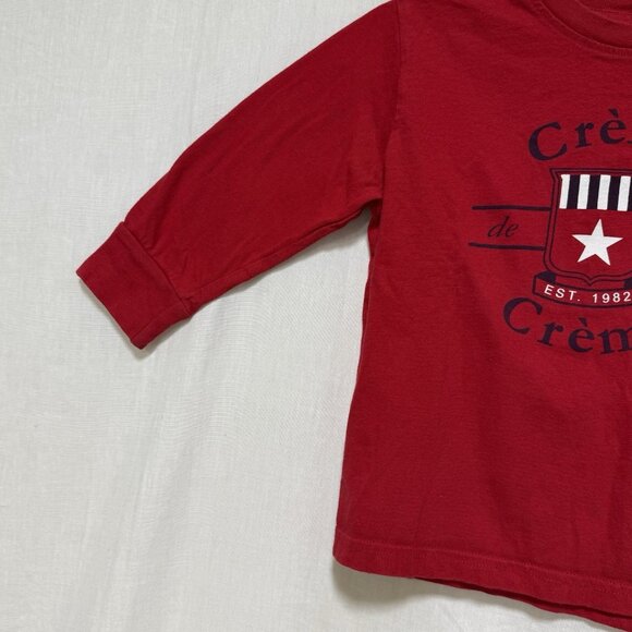Creme De La Creme Shirt Top Kids Childrens Uniform Size 4 Rabbit Skins Red LS - Picture 4 of 7